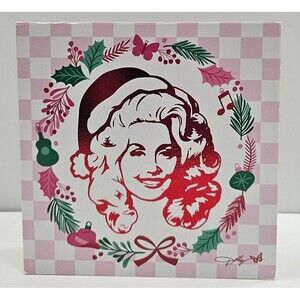 Dolly Parton Holiday Wreath Box, Officially Licensed 5.5" x 5.5", New w/Tag